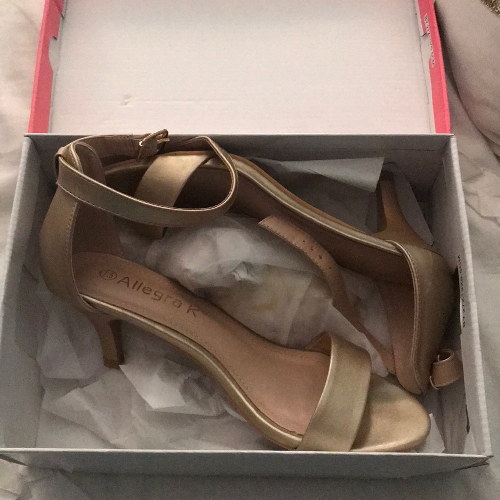 Metallic Gold Heels